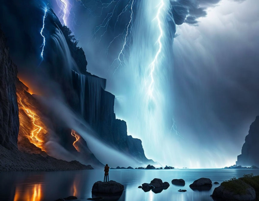 Waterfall in the Land of Lightning