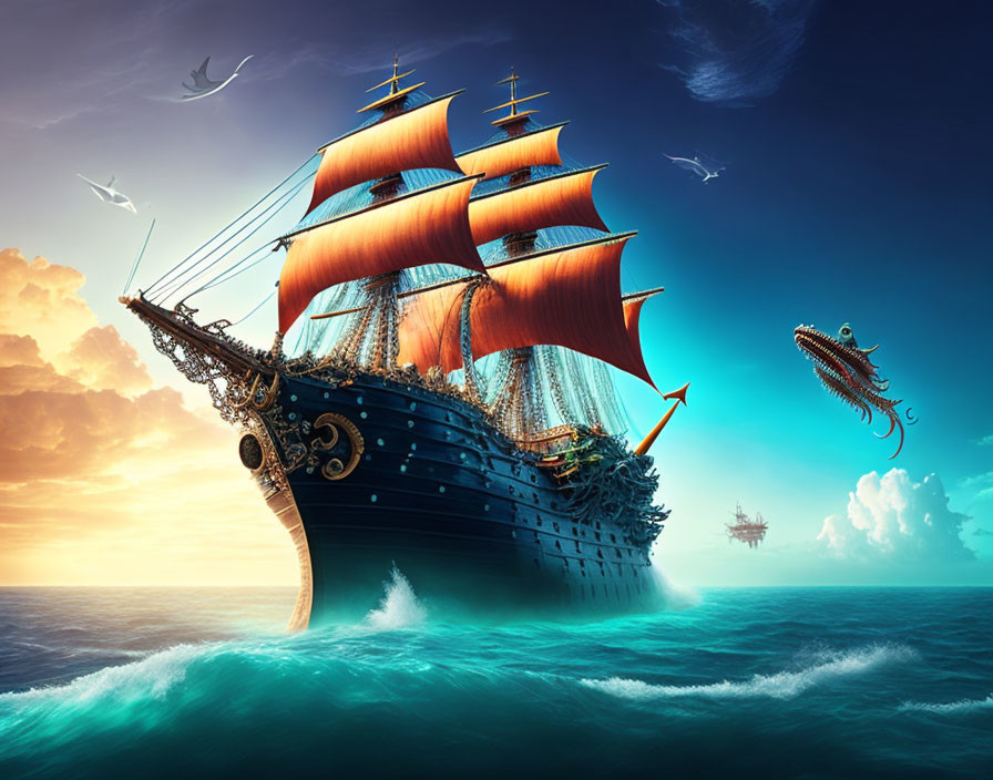 Pirates Ship Dragon Variation