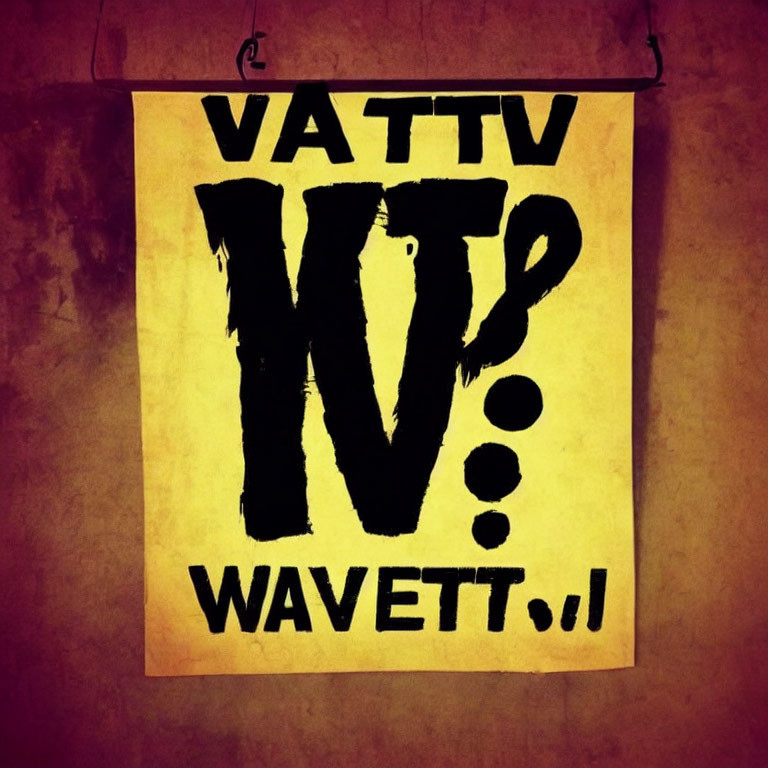 Stylized black text "VATTW" on yellow background with URL "WAVETT
