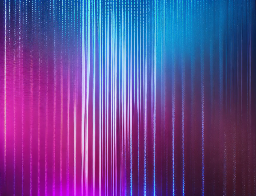 Vibrant purple to blue glowing lines on abstract background