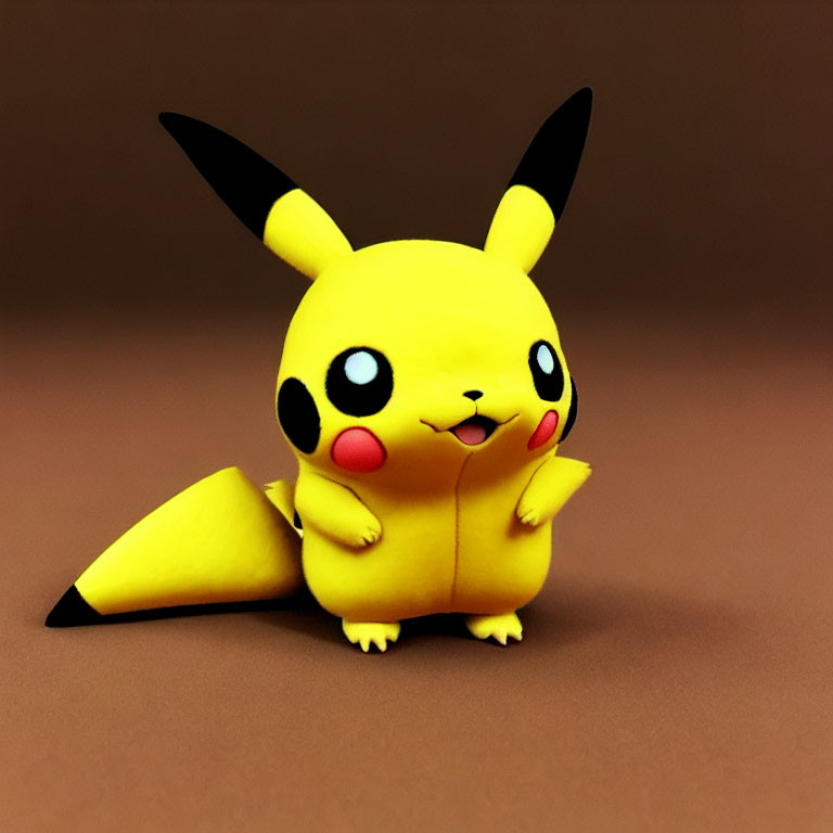 Yellow Electric-Type Pokémon 3D Illustration