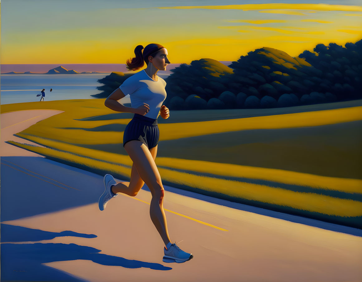 Running at dawn