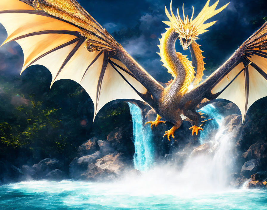 Waterfall dragon