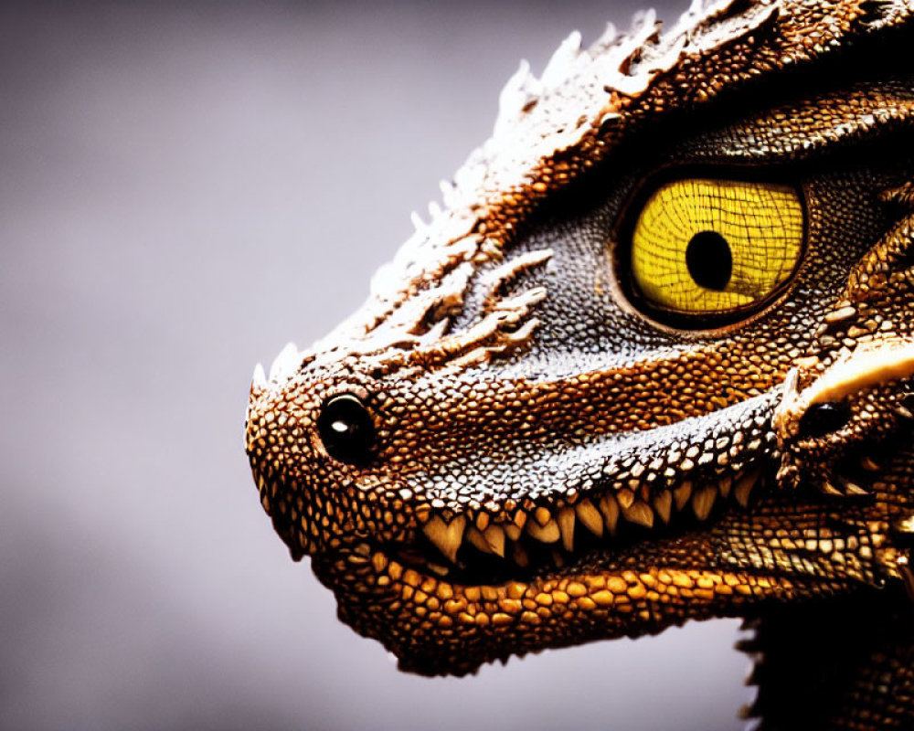 Detailed Bearded Dragon Close-Up with Sharp Eye