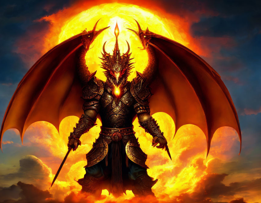 Dragon god of sun