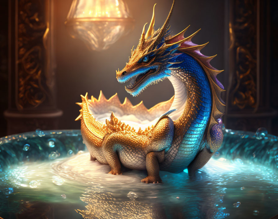 Elegant dragon bath