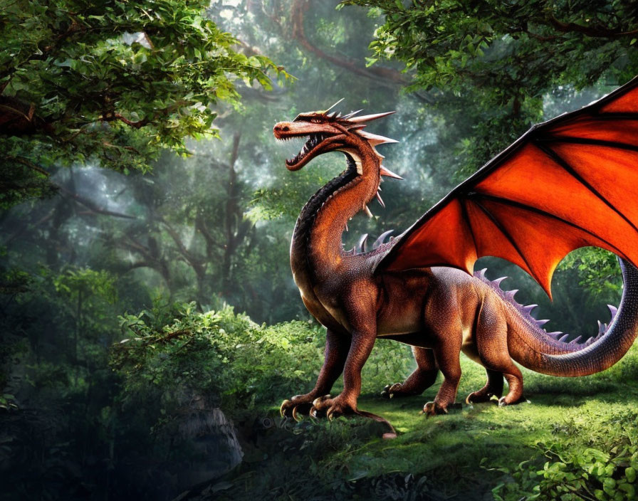 Red-winged forest dragon