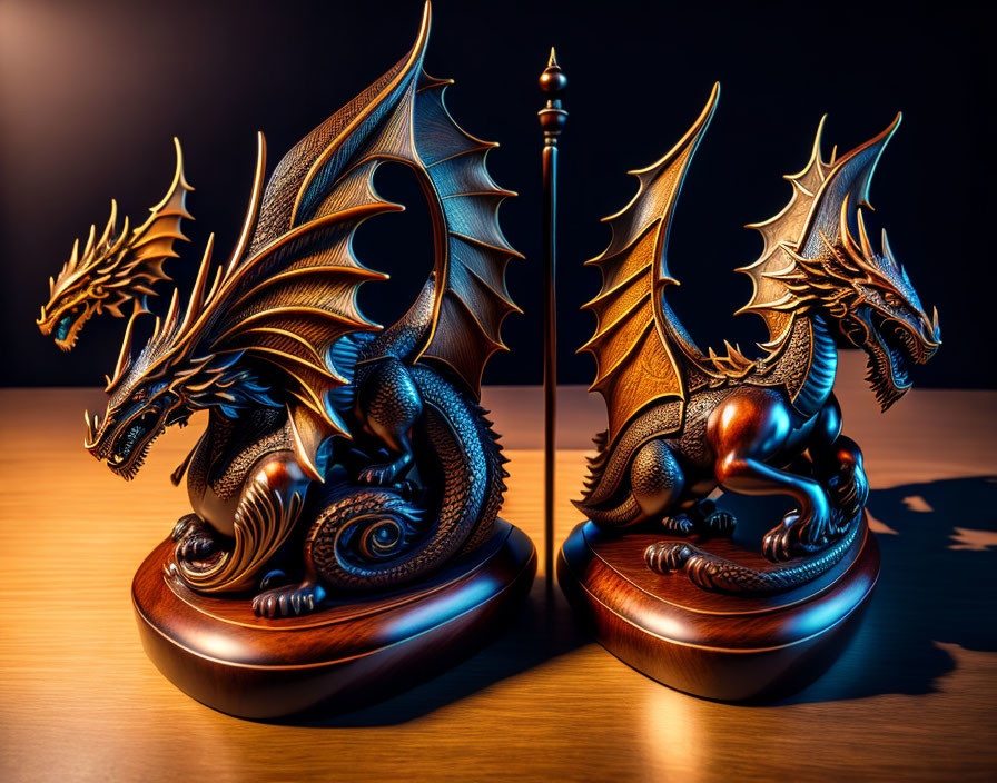 Dragon bookends