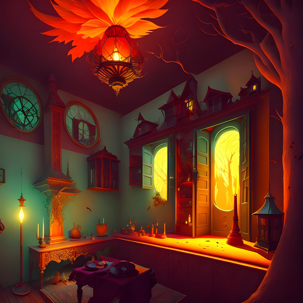 Inside the sorceress' house