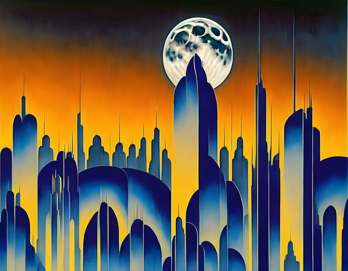 Moon over the Blue City