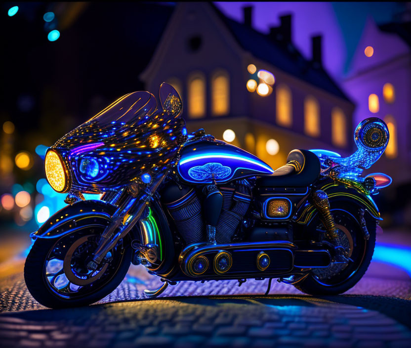 Neon motorcycle