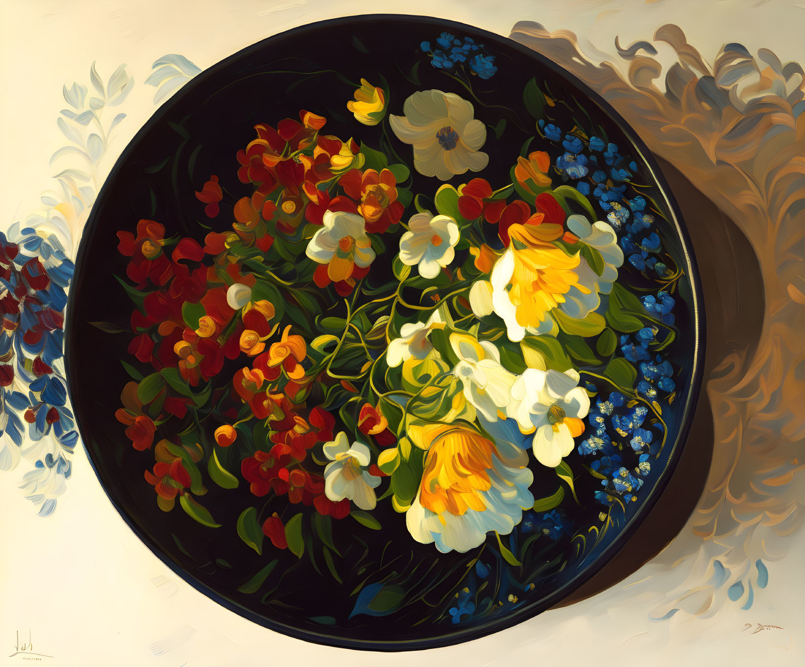 Flower's plate