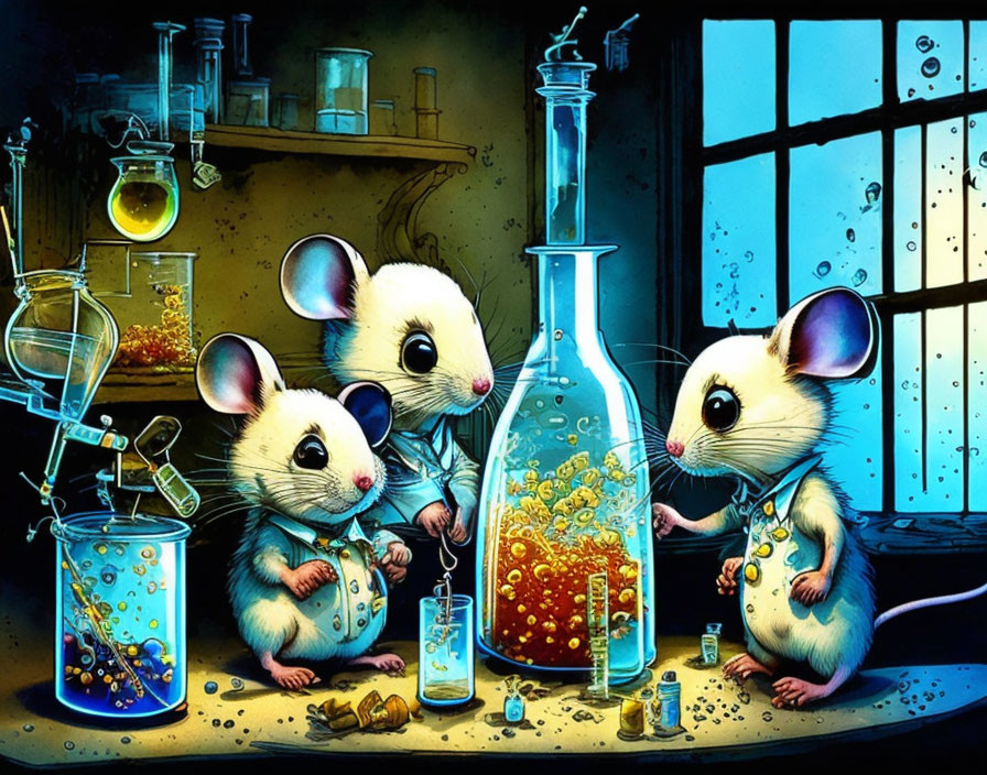 Mice chemists at work