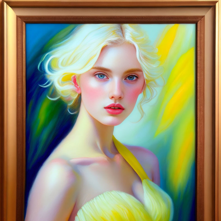 Portrait of a woman in yellow