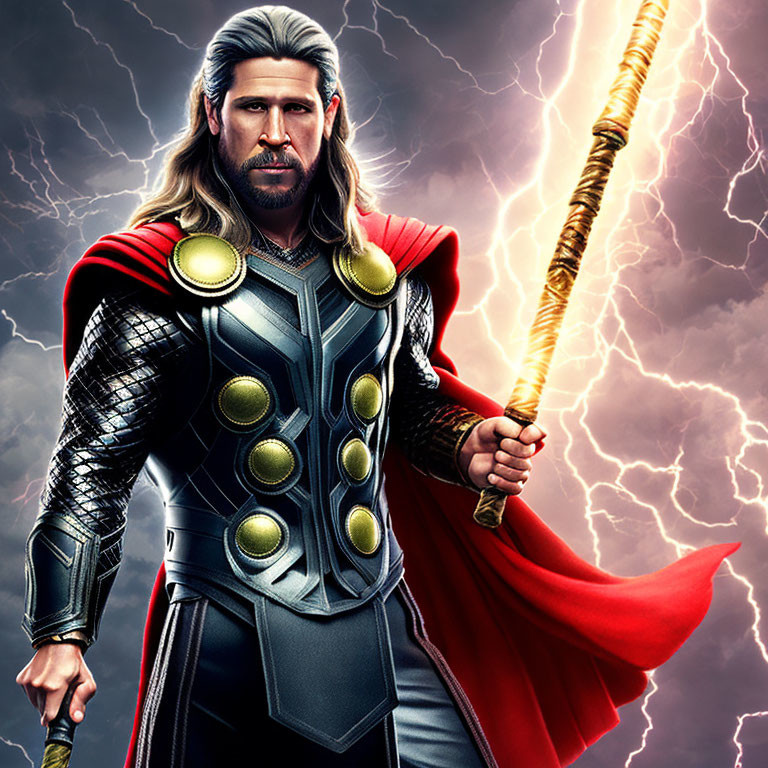 Thor with his lightning rod