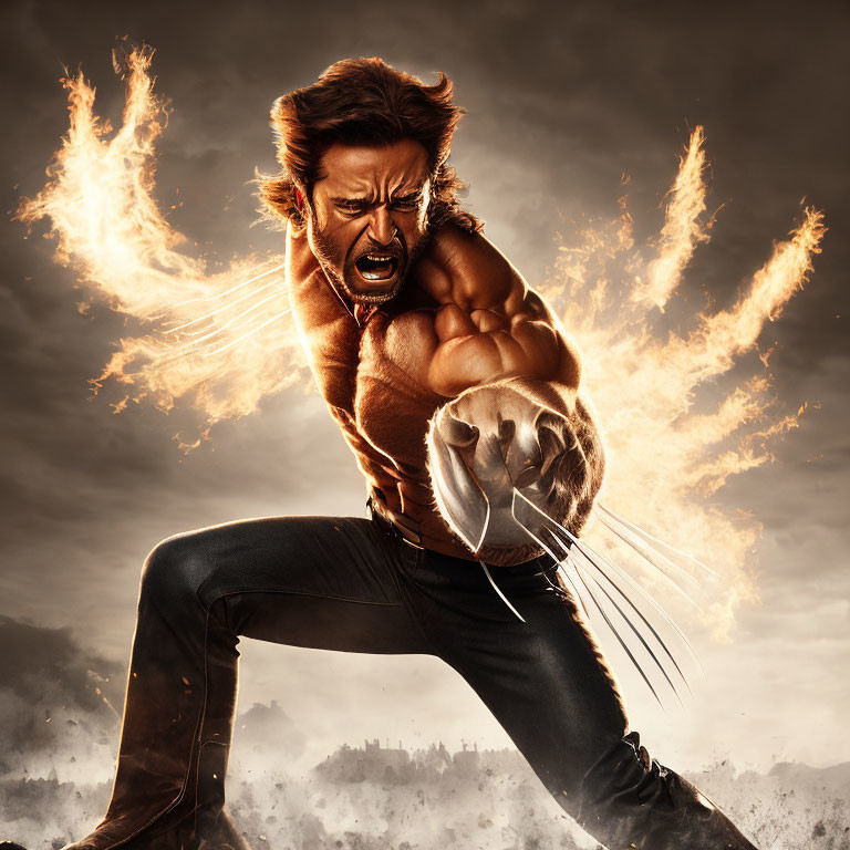 Wolverine is on fire 