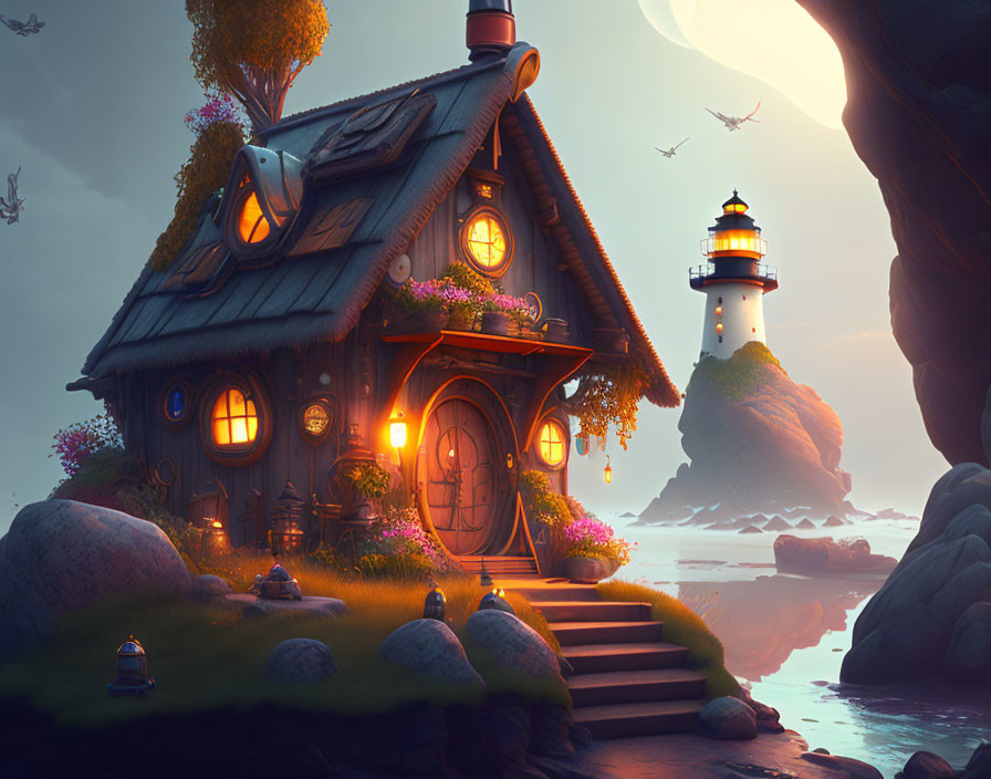 Hobbit-House Lighthouse steampunk 