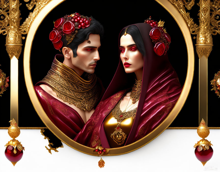  Persephone and Hades with ruby pomegranates 