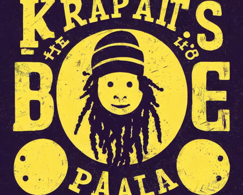 Vintage Cartoon Figure with "KRAPAIS PAALA" Text and "*THE* *BO*