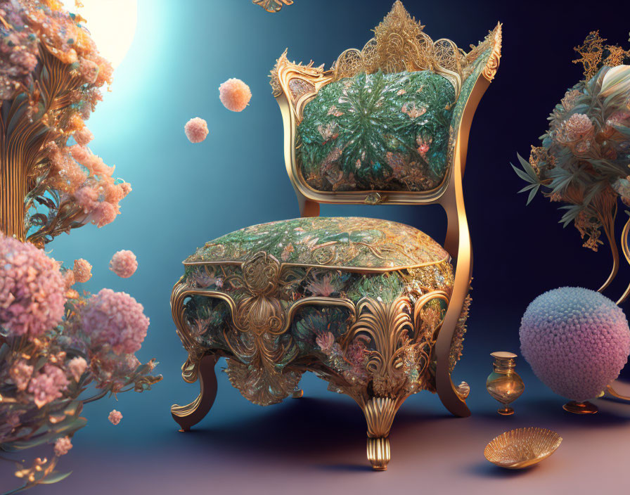 wisdom in Surreal artisanal chair made entirely of
