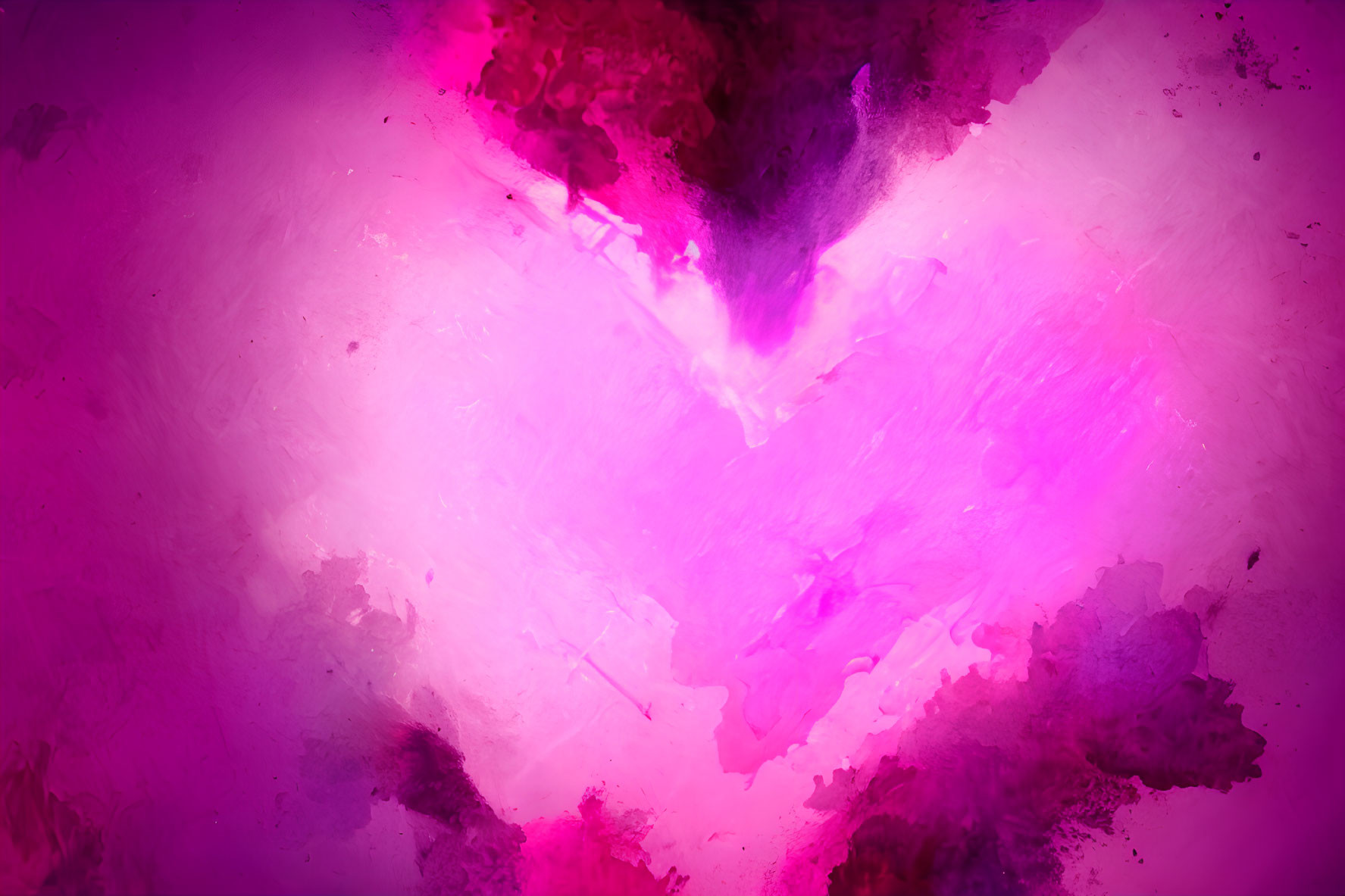 Abstract pink and purple heart shape in dynamic cloudscape.