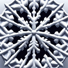 Detailed Symmetrical Snowflake Patterns on Dark Background