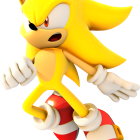 Colorful 3D Sonic the Hedgehog illustration in running pose