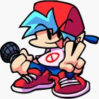 Animated character in red cap and jacket with blue star, holding magnifying glass and giving thumbs-up