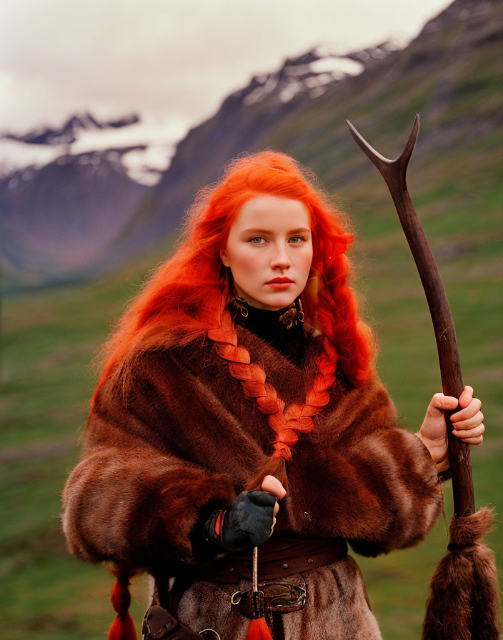 Ginger viking girl in Norway