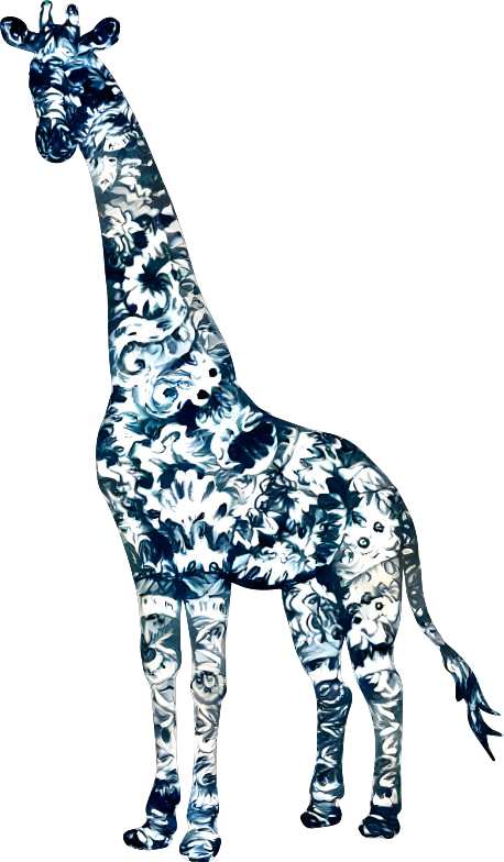 Blue giraffe