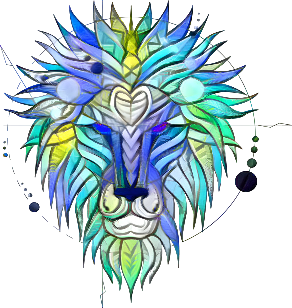 Stained glass lion (Style by me)