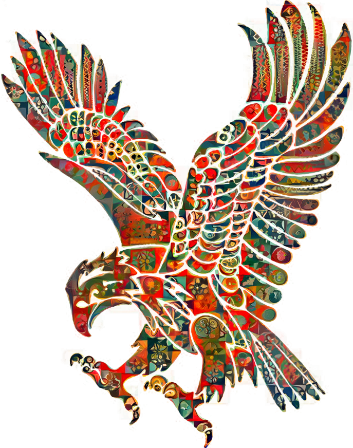 Colourful eagle