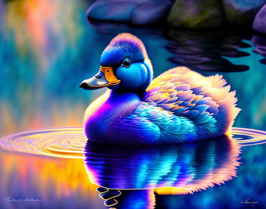 A Duck On A Pond
