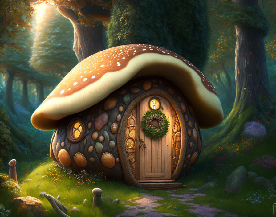 A Mushroom Small Hobbit House