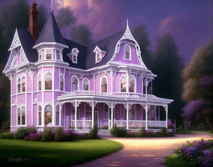 Violet Colored House