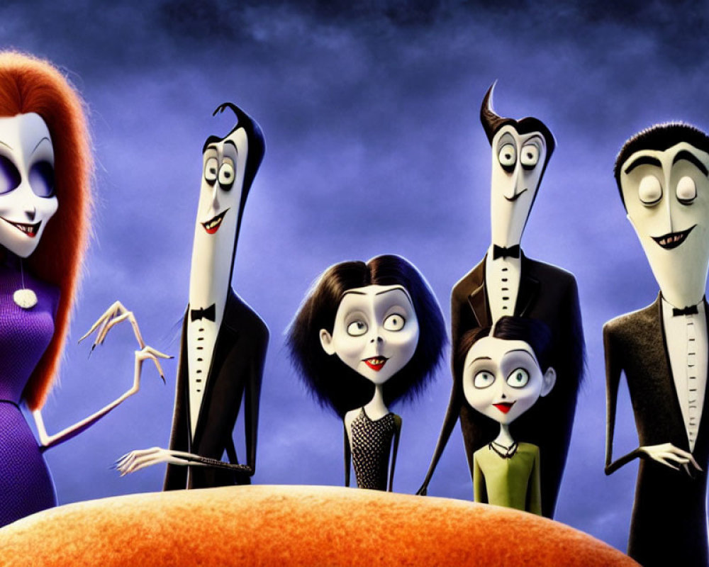 Gothic animated family with distinct personalities and styles