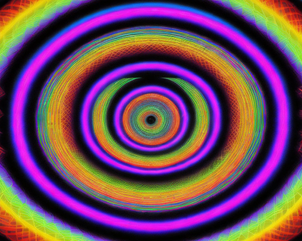Colorful concentric circle patterns for optical illusion