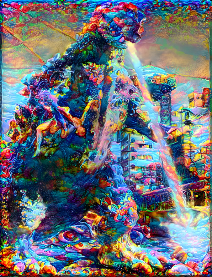 Godzilla 1954 Psychedelic