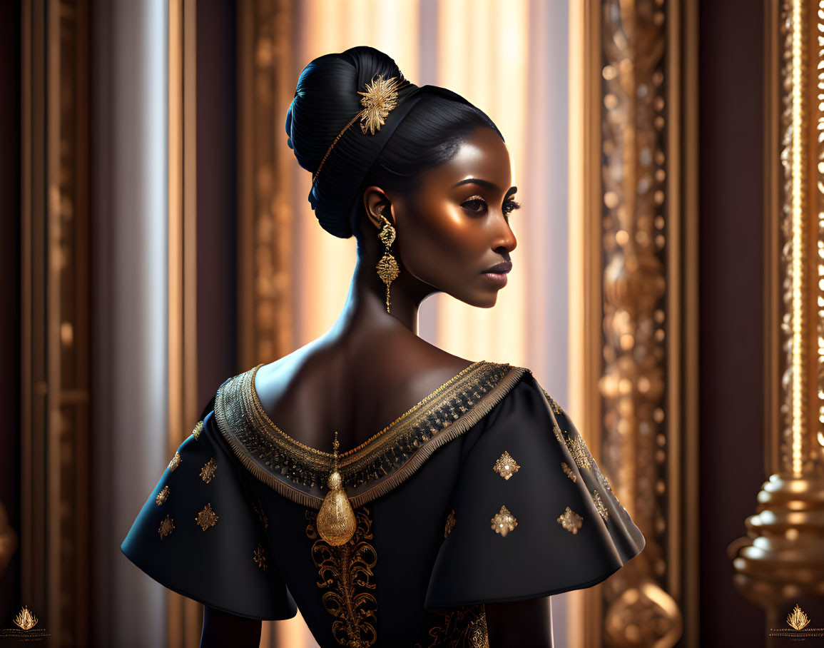 beautiful black exotic lady