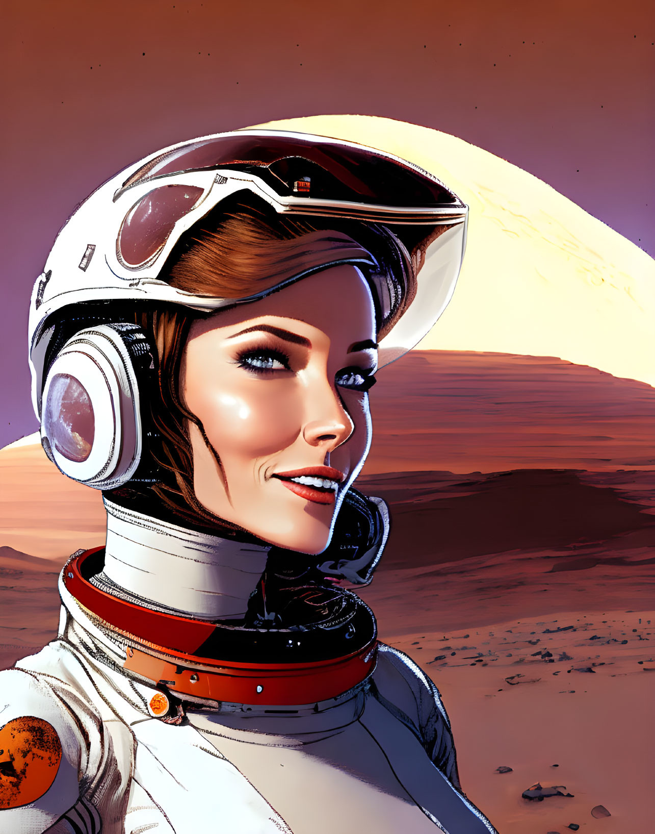 She Takes The First Breath of Fresh Air On Mars