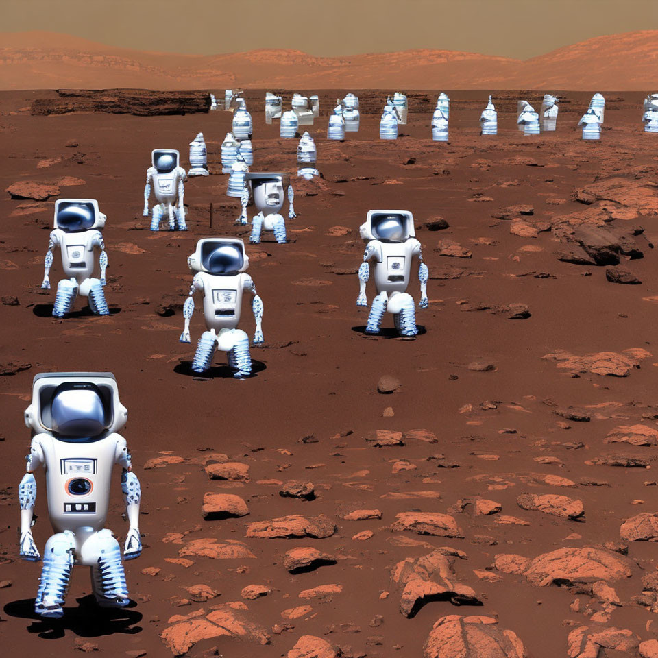 Robot Colony On Mars