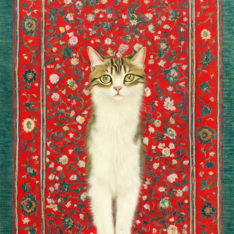 Cat on a Persian rug.(Stettheimer)