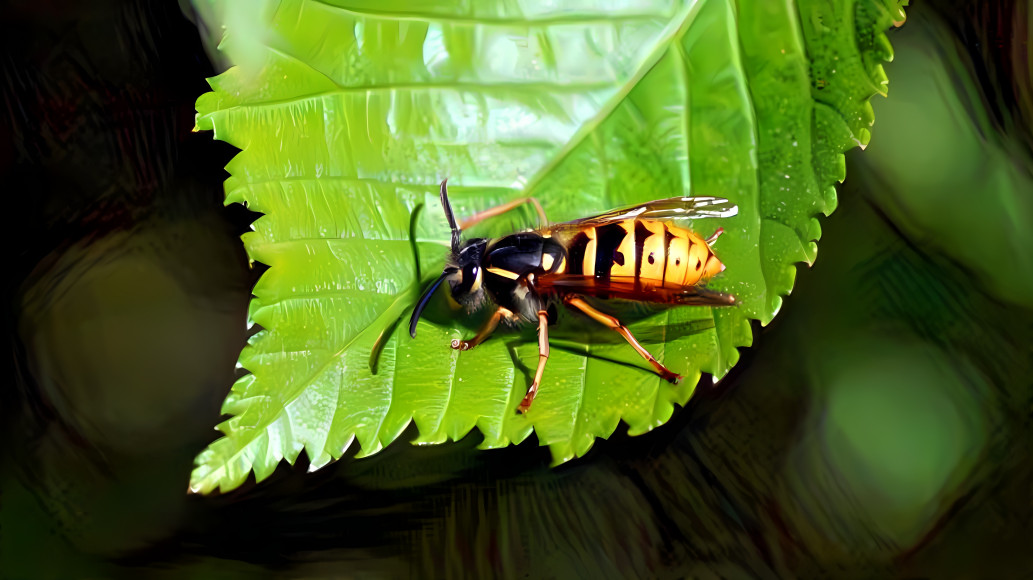 Wasp at leaf