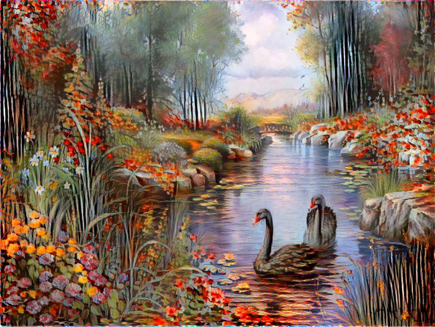 paradise for swan love