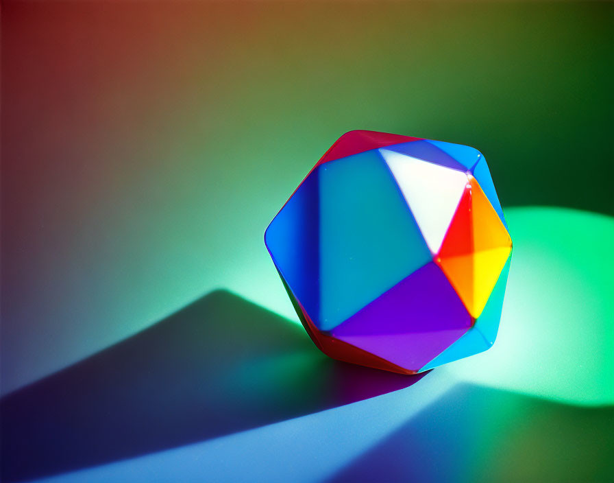 Vivid Shadows from Colorful Geometric Object