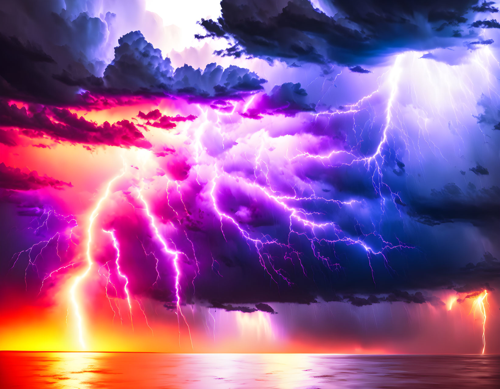 Colors of thunderstorms