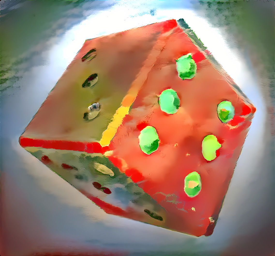   The dice falling