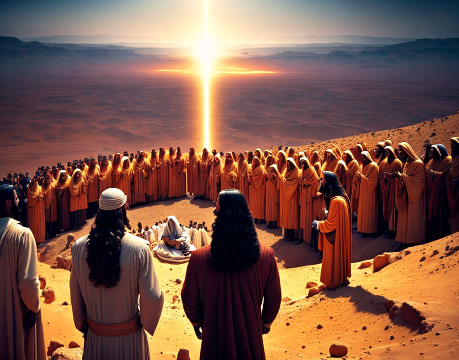 Jesus giving a sermon on Mars