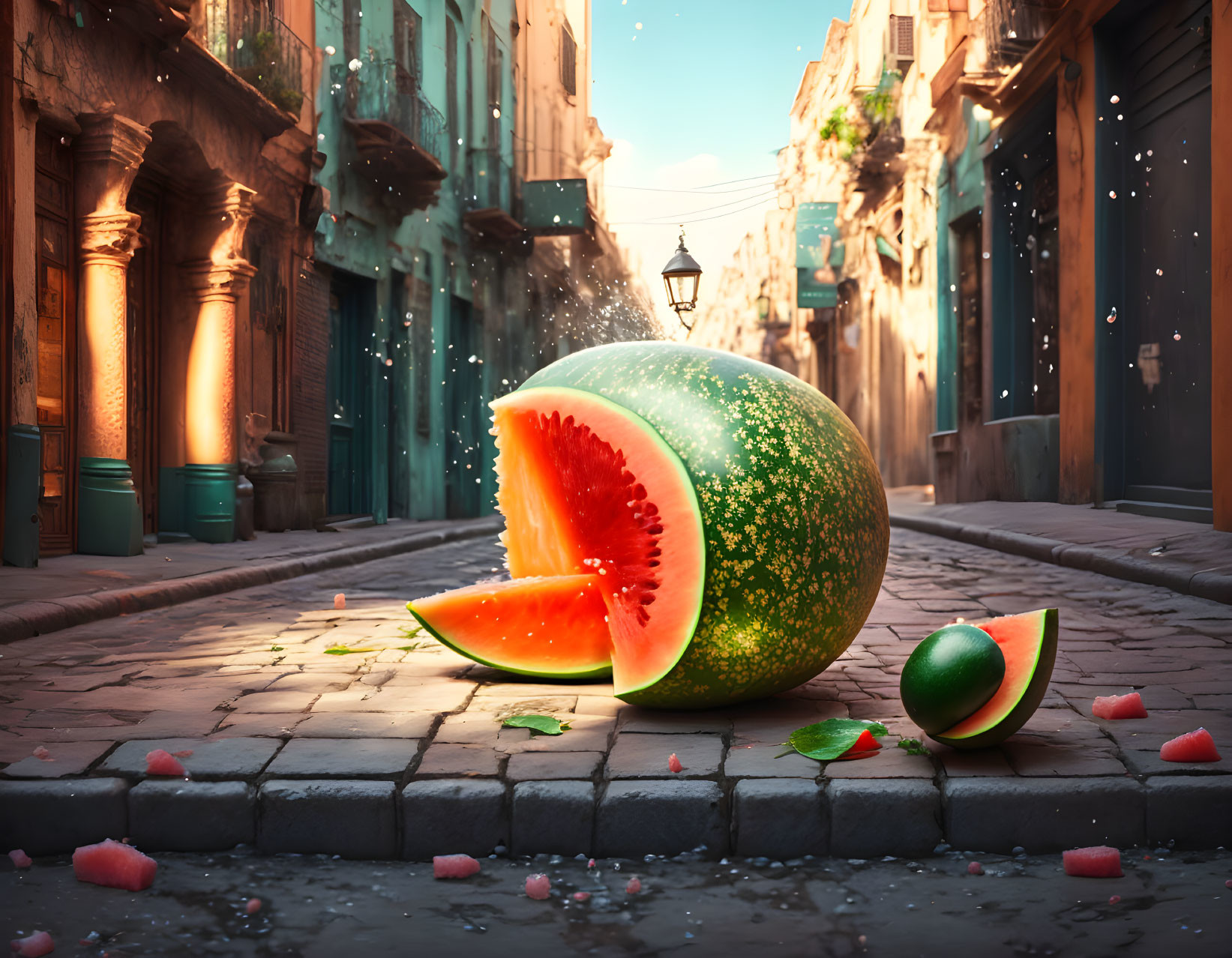 Broken melon
