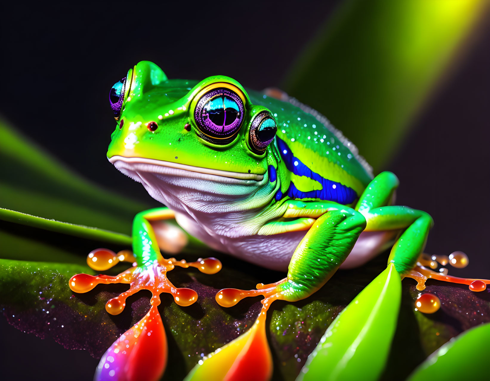 Green leaf frog 